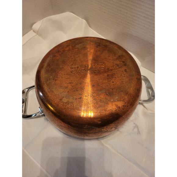 Il Mulino NY Copper & Stainless Steel 8" Pot with Dual Handles 4" Deep - Picture 8 of 9